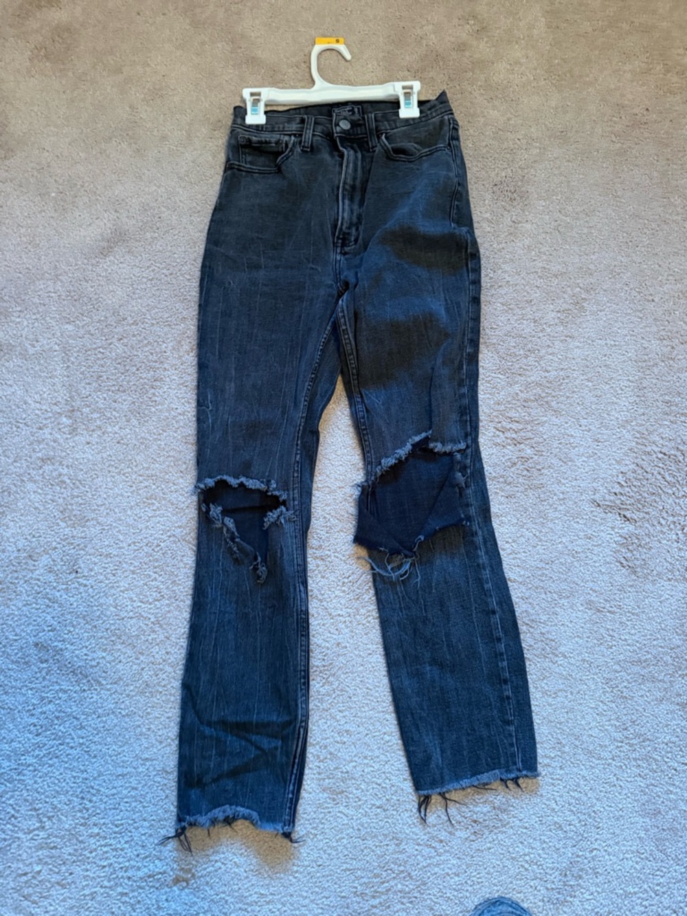 Abercrombie&Fitch High-Rise Distressed Black Women’s Jeans